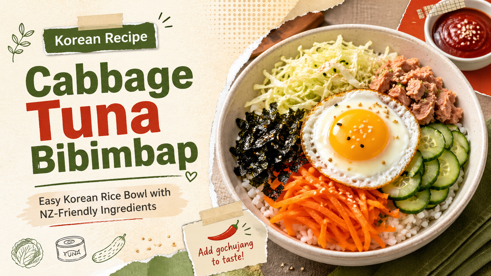 Cabbage Tuna Bibimbap Recipe: An Easy Korean Rice Bowl with New Zealand-Friendly Ingredients