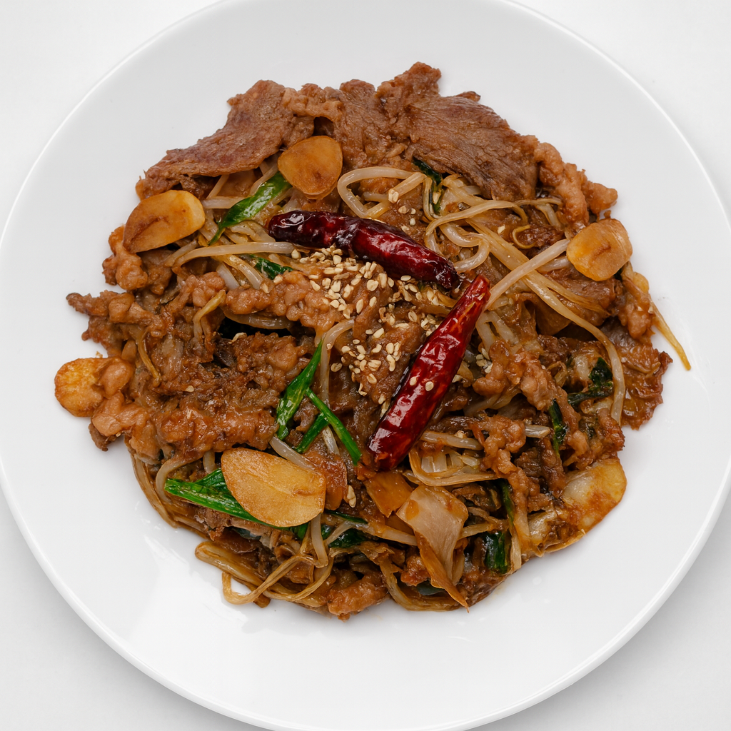 Homemade Chadolbagi Mala Xiang Guo (Stir-Fried Spicy Beef Brisket)
