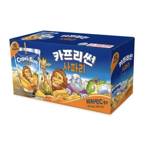 농심 카프리썬 사파리 과즙음료 200ml × 10팩