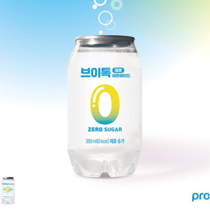 롯데 VTalk 스파클링 음료 - 블루레몬 / 제로레몬 / 핑크피치에이드 350ml