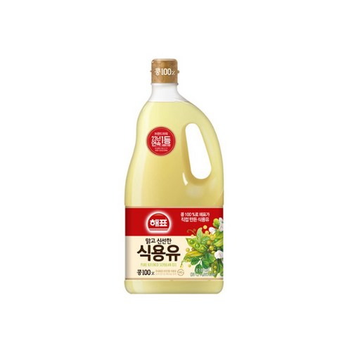 Haepyo 100% Pure Soybean Oil for Cooking & Frying 900ml / 1.8L
