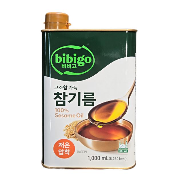 CJ bibigo 芝麻油 500ml, 1L – 韩国优质罐装烤芝麻油