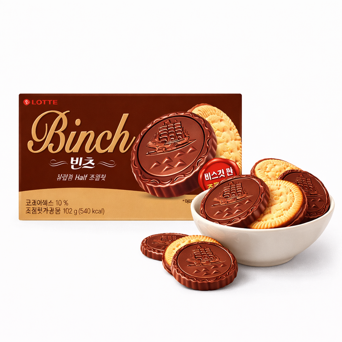 롯데 빈츠 초콜릿 비스킷 102g