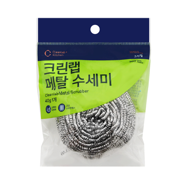 CLEANLAB Metal Scrubber (1 Piece) – Stainless Steel & Durable