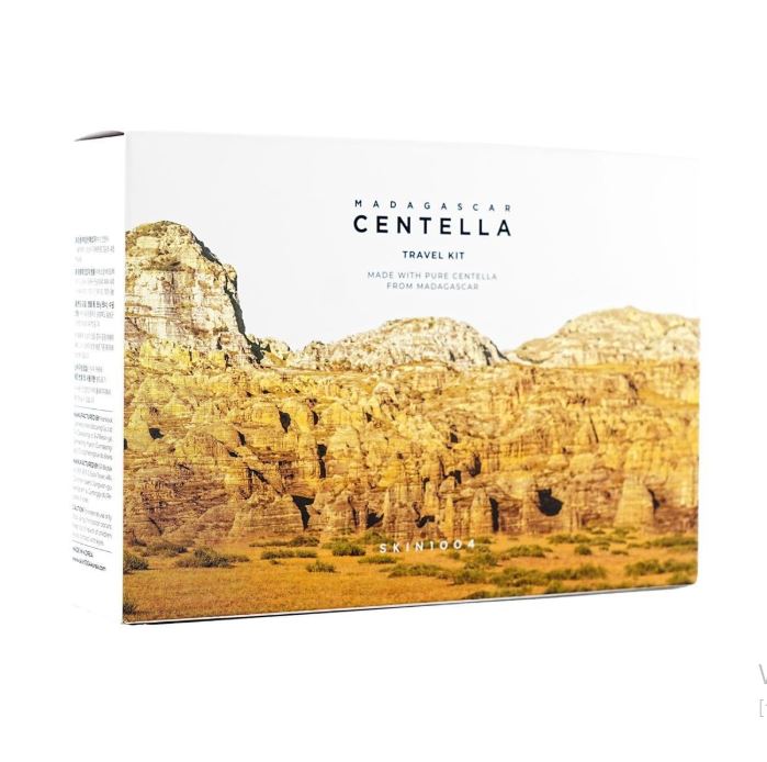 SKIN1004 마다가스카르 센텔라 여행용 키트 - 민감성 피부를 위한 5단계 진정 스킨케어 세트
