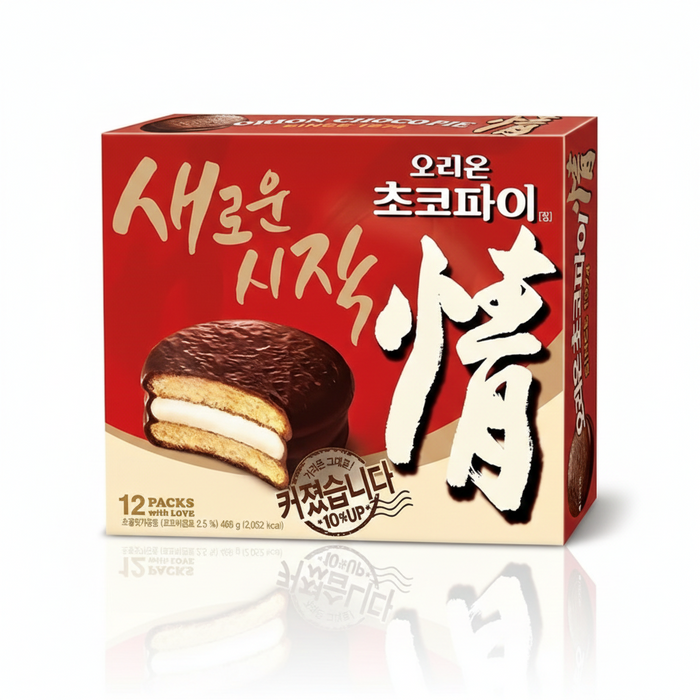 ORION Choco Pie Korean Chocolate Marshmallow Cake Snack 468g (12 Pack)