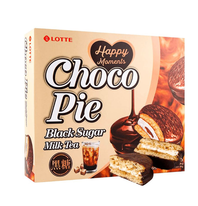 Lotte Black Sugar Choco Pie Marshmallow Chocolate Cake 336g (12 Pack)