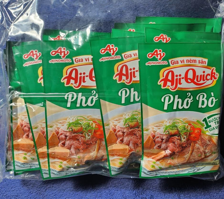 Ajinomoto Aji-Quick Phở Bò Seasoning Mix 57g / 10Packs – Vietnamese Beef Pho Soup Base /