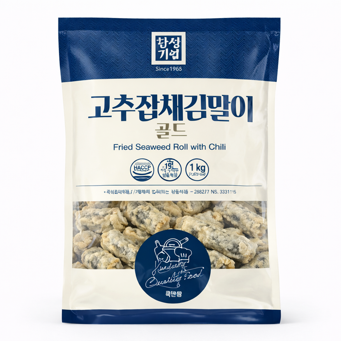 HANSUNG Chilli Japchae Seaweed Roll Korean Fried Snack Frozen 1kg