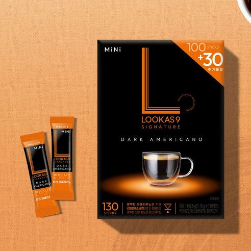 루카스나인 시그니처 다크 아메리카노 원두커피스틱 1.15g*130T