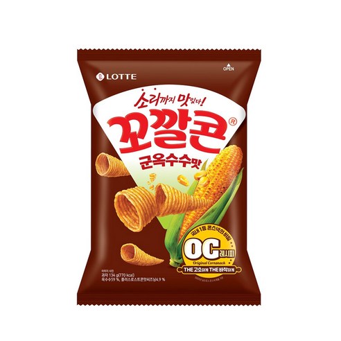 Lotte Kokkal Corn Grilled Corn Flavor Snack 67g / 134g