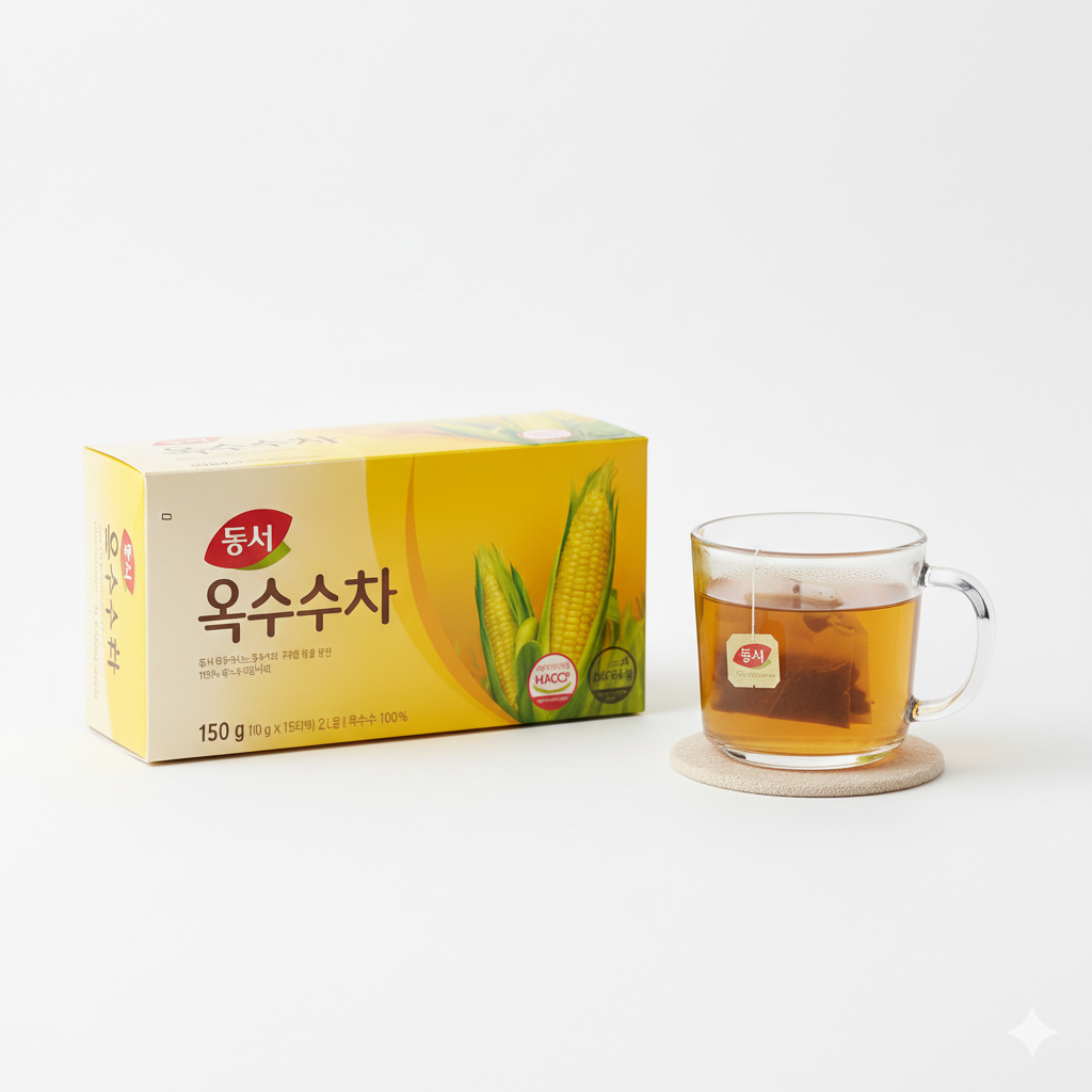DONGSUH Corn Silk Tea Roasted Corn Tea Bags for 2L Brewing 150g (10g × ...