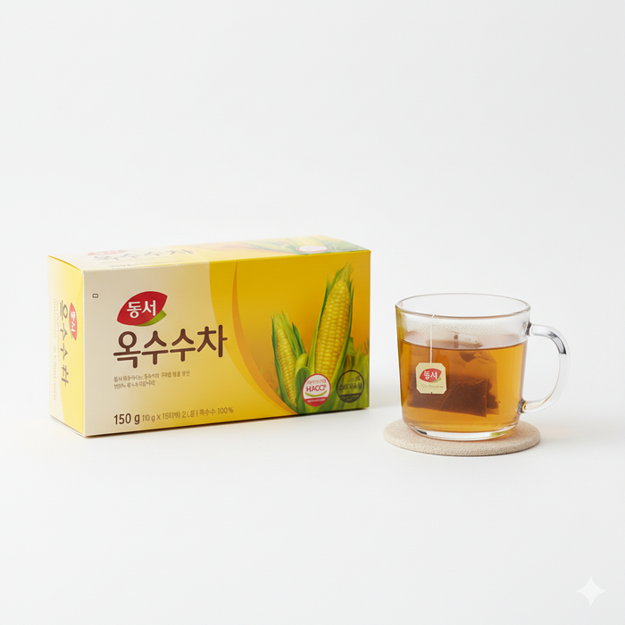 DONGSUH Corn Silk Tea Roasted Corn Tea Bags for 2L Brewing 150g (10g × 15)