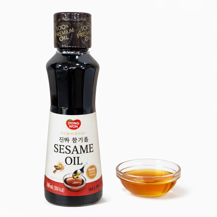 Dongwon Korean Sesame Oil Glass Bottle 160ml – Rich Roasted Sesame Flavor