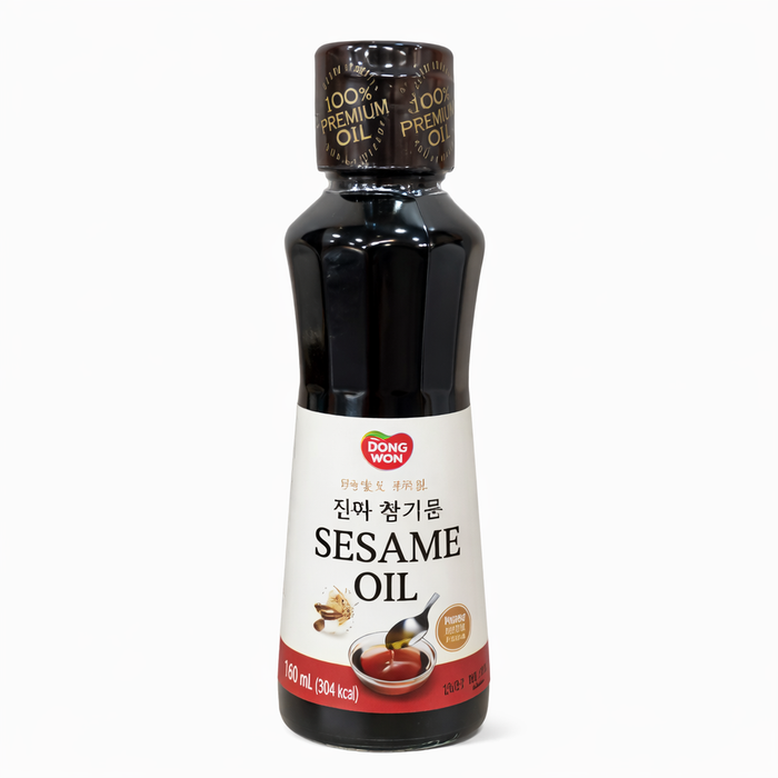 Dongwon Korean Sesame Oil Glass Bottle 160ml – Rich Roasted Sesame Flavor