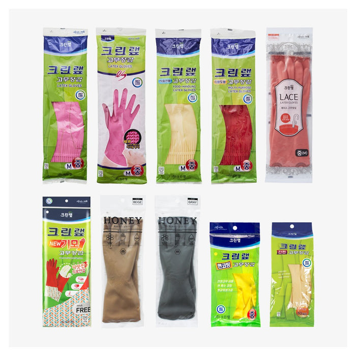 CLEANLAB CleanWrap Rubber Glove S - Small Size Latex Gloves for Cleaning and Household Use