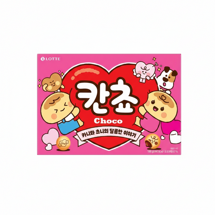 LOTTE Kancho Chocolate Cream Biscuit Snack 54g / 196g Party Pack