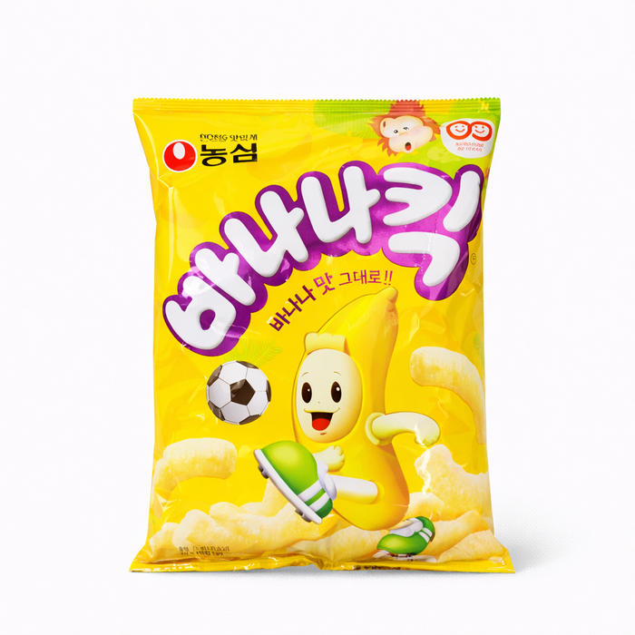 NONGSHIM Banana Kick Korean Banana Flavoured Puff Snack 75g