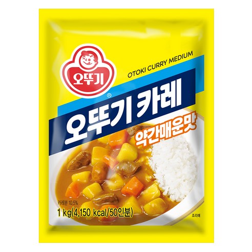 오뚜기 카레가루 중간 100g / 1kg – 카레밥 등 다양한 요리에 적합한 균형 잡힌 매운맛의 한국식 카레 믹스