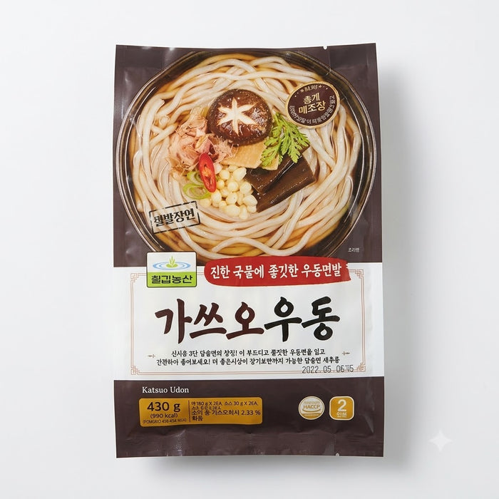 CHILKAB Katsuo Udon 430g (2 Servings) – Japanese Style Udon Noodle Soup with Bonito Broth