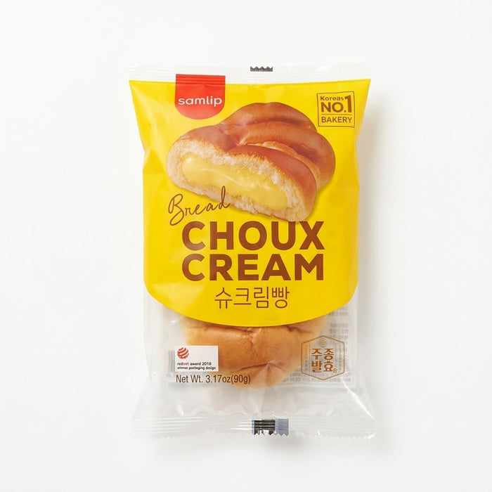 SAMLIP Frozen Choux Cream Bread – Korean Custard Cream Bun 90g