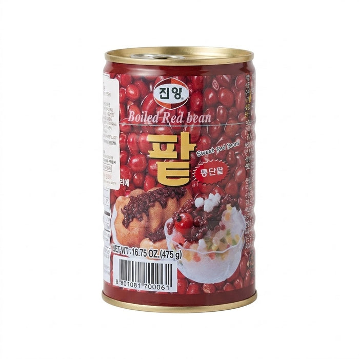 JINYANG Canned Sweet Red Bean 475g – Korean Sweetened Azuki Beans for Bingsu & Desserts