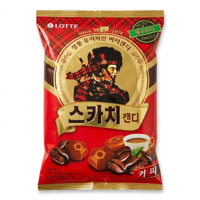 LOTTE Butter Scotch Coffee Candy – Coffee-Flavoured Sweets 157g