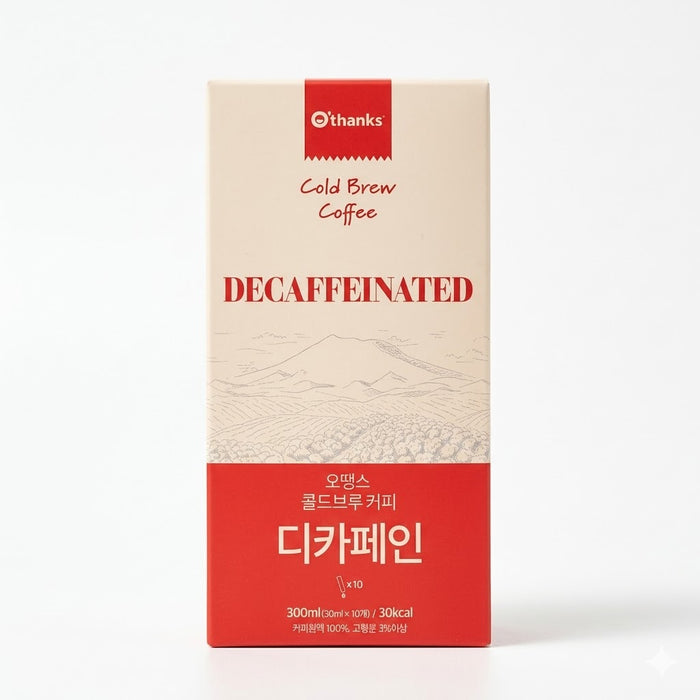 Othanks Decaffeinated Cold Brew Coffee Concentrate Stick Pack 300ml (30ml × 10)