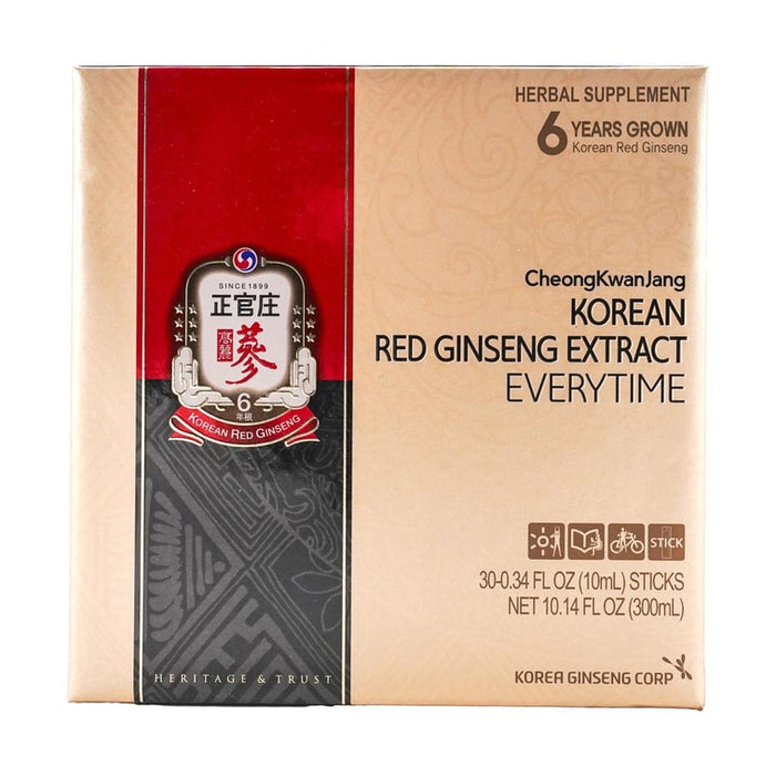 JUNGKWANJANG EVERYTIME Concentrated Liquid Drink with 3000mg Red Korean Ginseng Extract 30 Packs