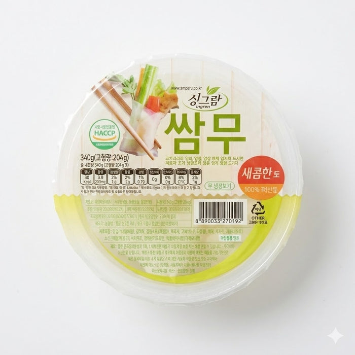 清净 韩式酸甜包肉萝卜片 340g