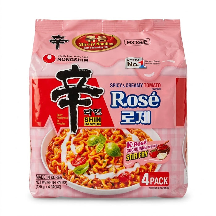 농심 신라면 로제 볶음면 135g × 4개입