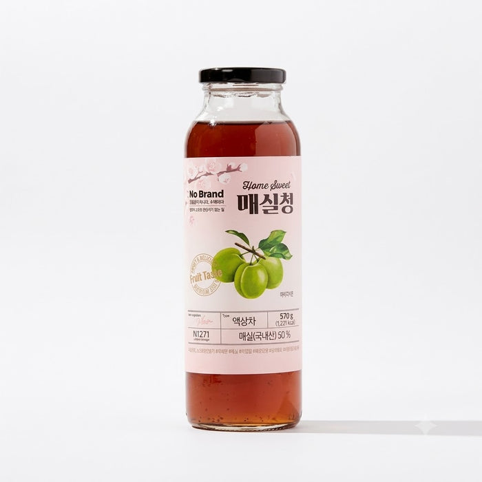 NoBrand Maesil Cheong Korean Green Plum Syrup Drink Base 570g – Sweet Plum Concentrate for Tea & Sparkling Drinks