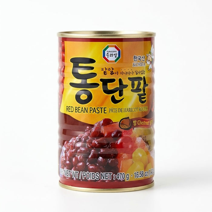 SURASANG Whole Red Bean Paste with Chestnuts 470g – Korean Sweet Red Bean for Bingsu & Desserts