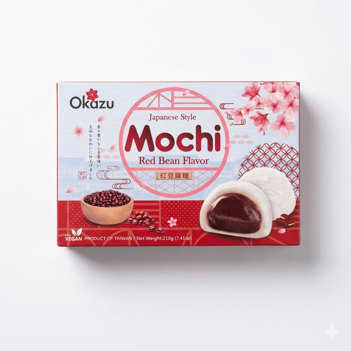 OKAZU Red Bean Mochi Japanese Style Rice Cake Dessert 210g