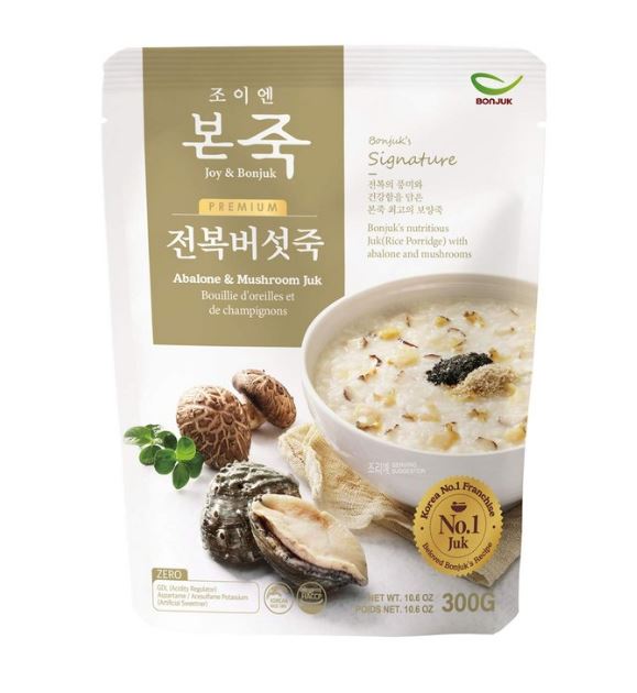 BONJUK Premium Abalone & Mushroom Korean Rice Porridge Pouch 300g