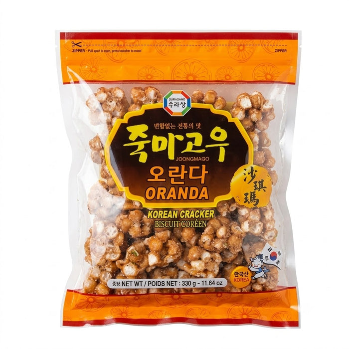 SURASANG Oranda Korean Traditional Sweet Rice Crackers 330g – Crispy Puffed Grain Snack