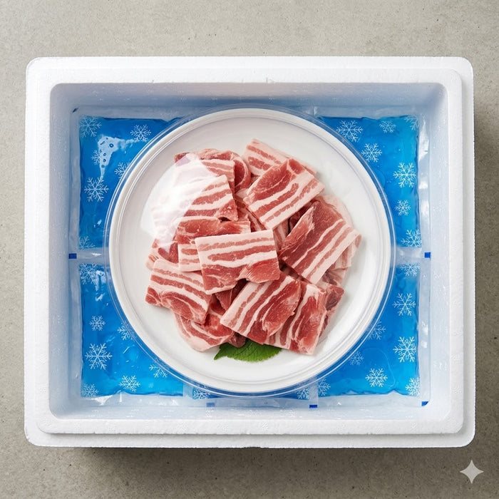 Frozen Pork Belly 5mm Thick Cut Samgyeopsal 500g / 1kg