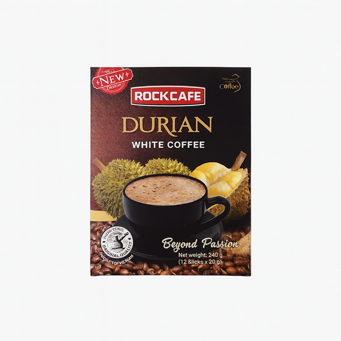 Rockcafe Durian White Coffee 240g (20g*12 Sticks) / Vietnam Coffee