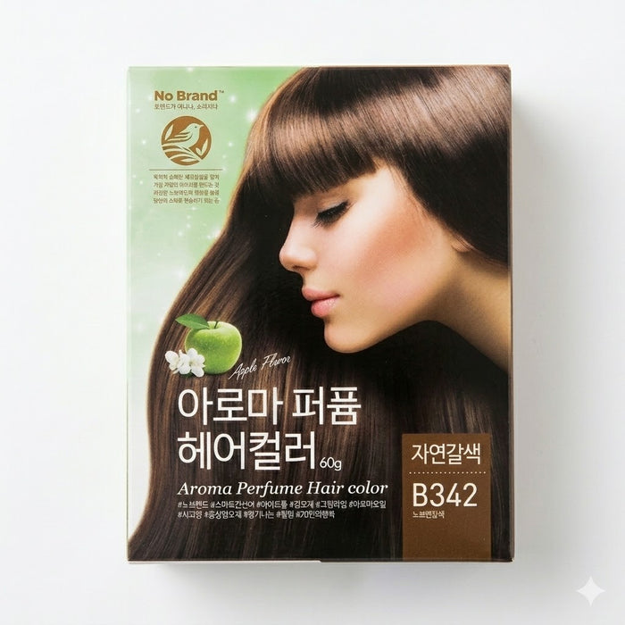 NoBrand Aroma Perfume Hair Color Natural Brown 60g – Fragrant Cream Hair Dye with Smooth Finish