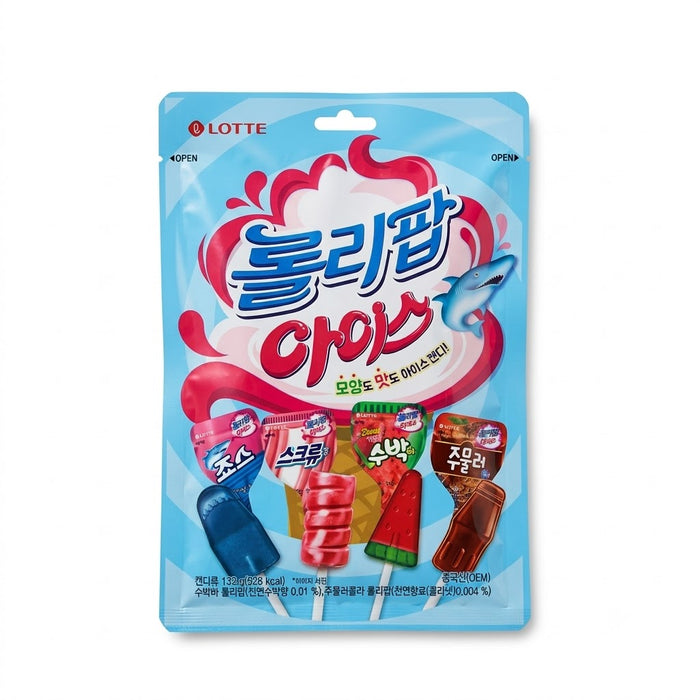 LOTTE Lollipop Ice Assorted Ice Cream-Shaped Candy 132g