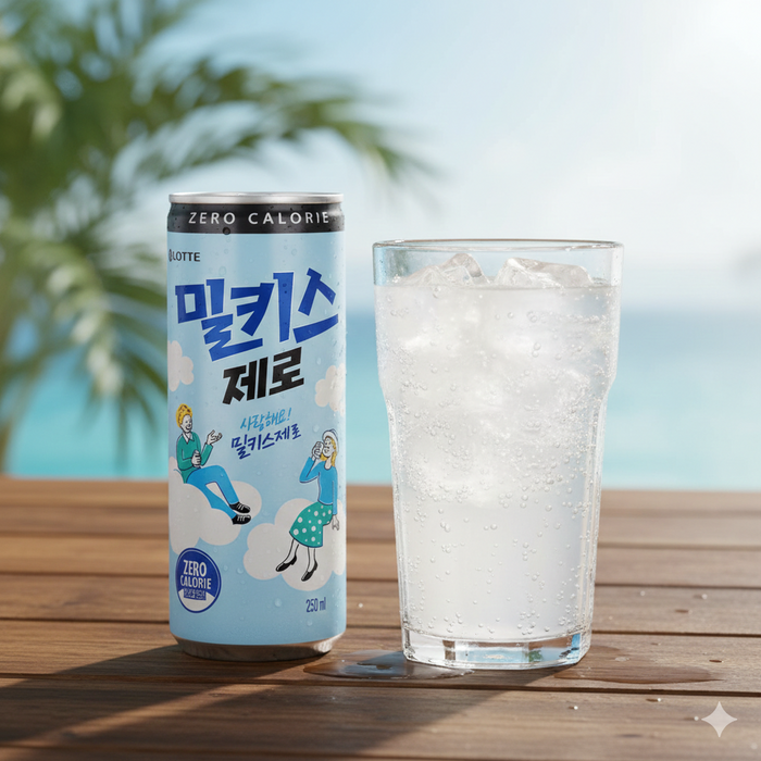 乐天Milkis Zero——韩国零卡路里牛奶苏打饮料 250毫升罐装