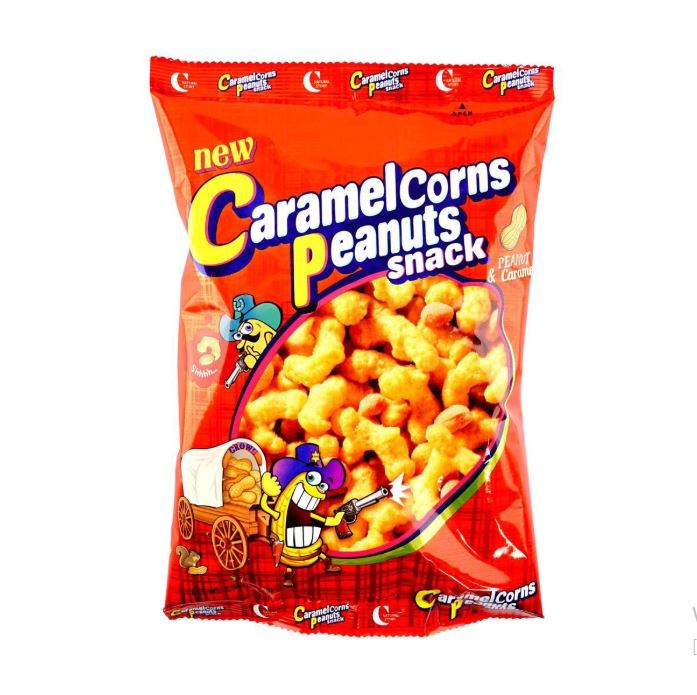 CROWN Caramel Corn & Peanuts Snack - Lightly Sweet & Crispy 72g