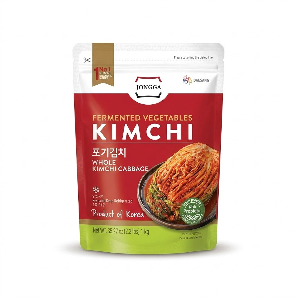 JONGGA Poggi Kimchi Whole Napa Cabbage Kimchi Korean Fermented