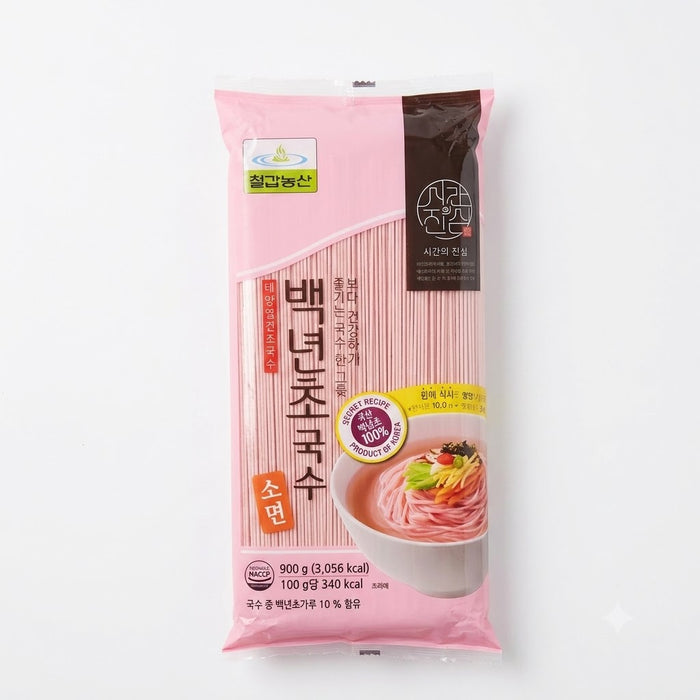 CHILKAB Prickly Pear Somyeon Korean Noodles 900g – Sun-Dried Thin Wheat Noodles with Korean Prickly Pear Powder