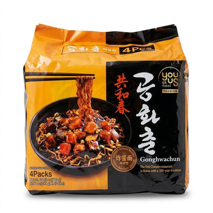 YOUUS 공화춘 짜장 라면 195g × 4개입