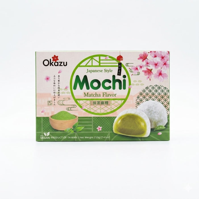 OKAZU Matcha Mochi Japanese Style Rice Cake Dessert 210g