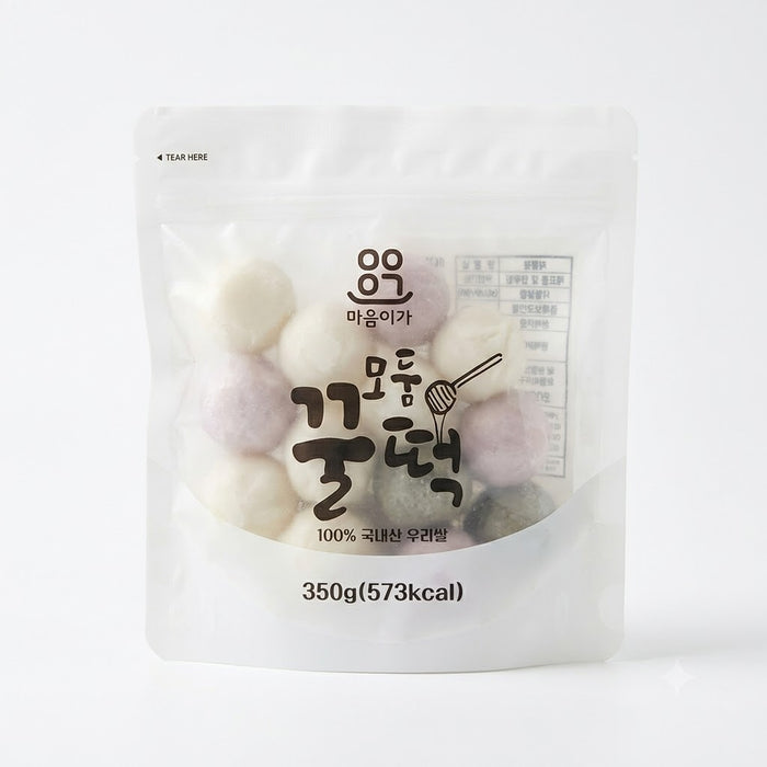 MAEUMIGA Assorted Honey Rice Cakes with Sweet Sesame Filling Frozen Korean Traditional Rice Cake 350g