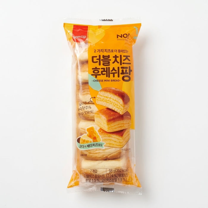 SAMLIP Frozen Double Cheese Fresh Pang – Gouda & Cheddar Mini Bread 98g