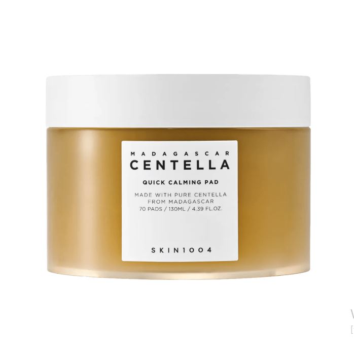 SKIN1004 마다가스카르 센텔라 퀵 카밍 패드 - 민감성 피부용 진정 토너 패드, 70개입