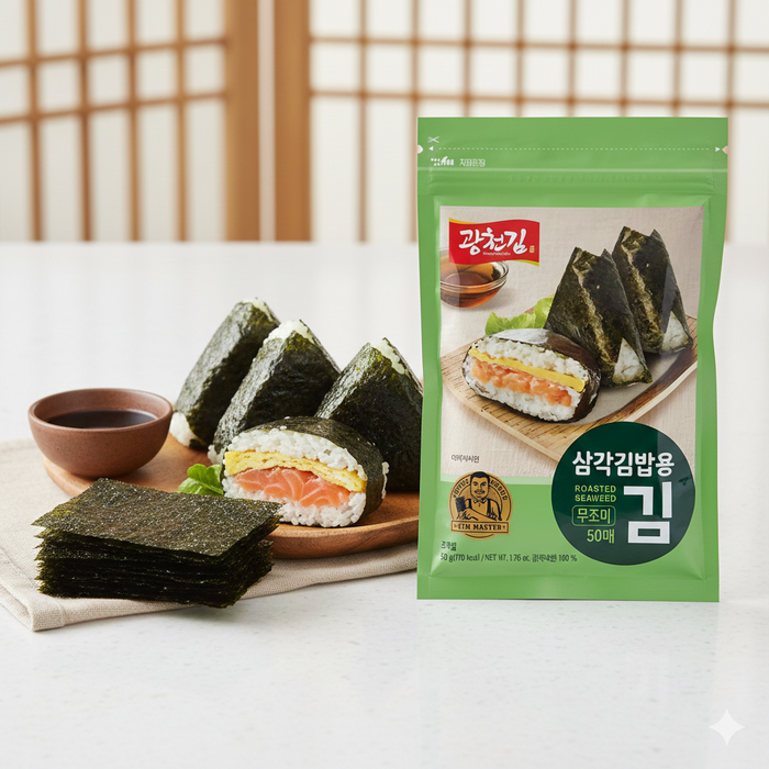 광천김 삼각김밥용김 무조미 50매
